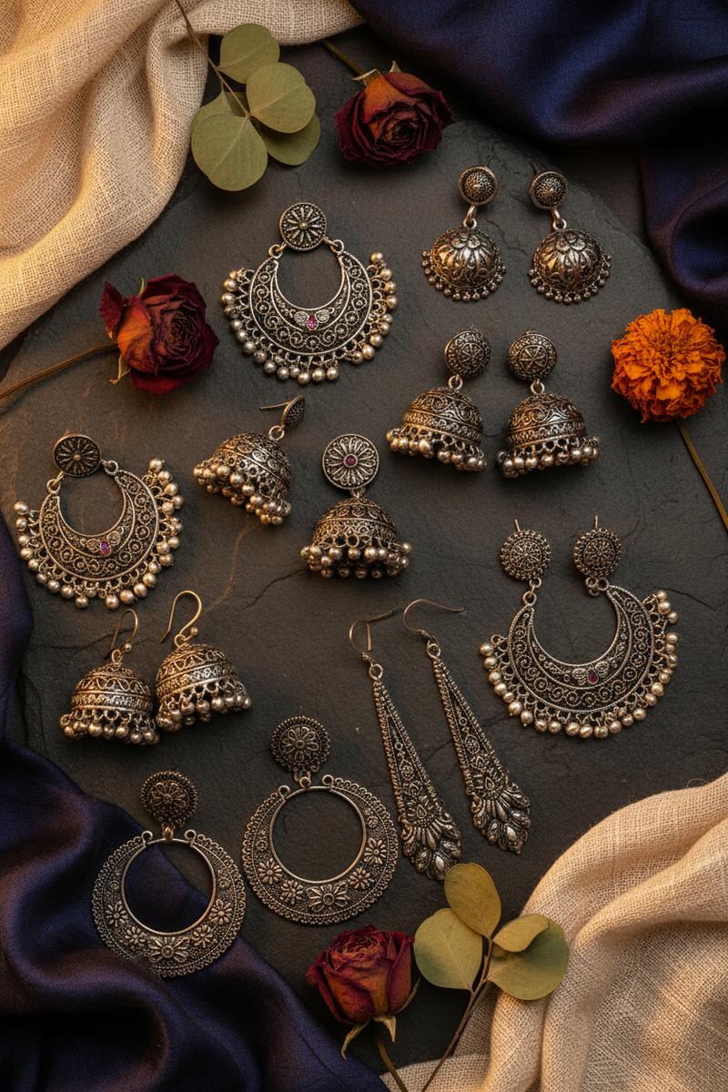 Oxidized Earrings