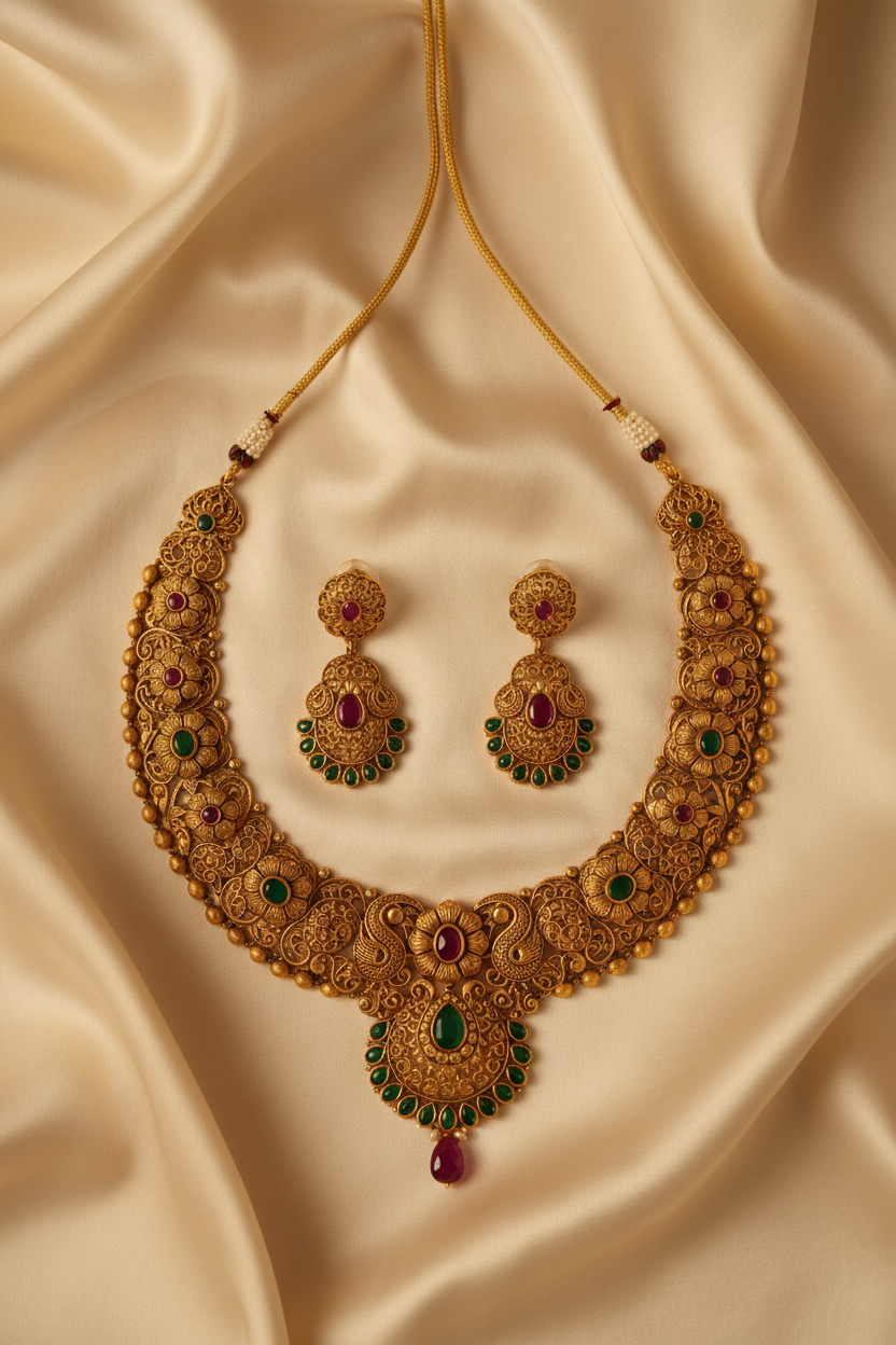 VIYARAA Jewellery Sets Collection featuring elegant matching necklaces and earrings for weddings, festivals, and special occasions
